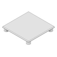 MODULAR SOLUTIONS POLYAMIDE PART<br>END CAP 90MM X 90MM LIGHT GRAY